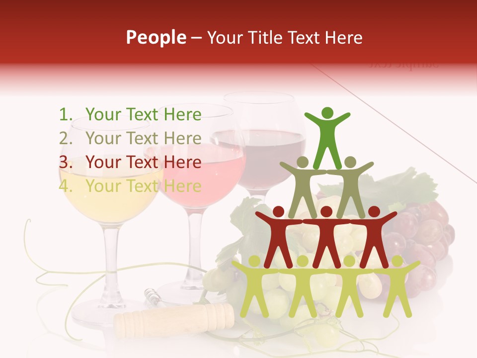 White Vineyard Vine PowerPoint Template