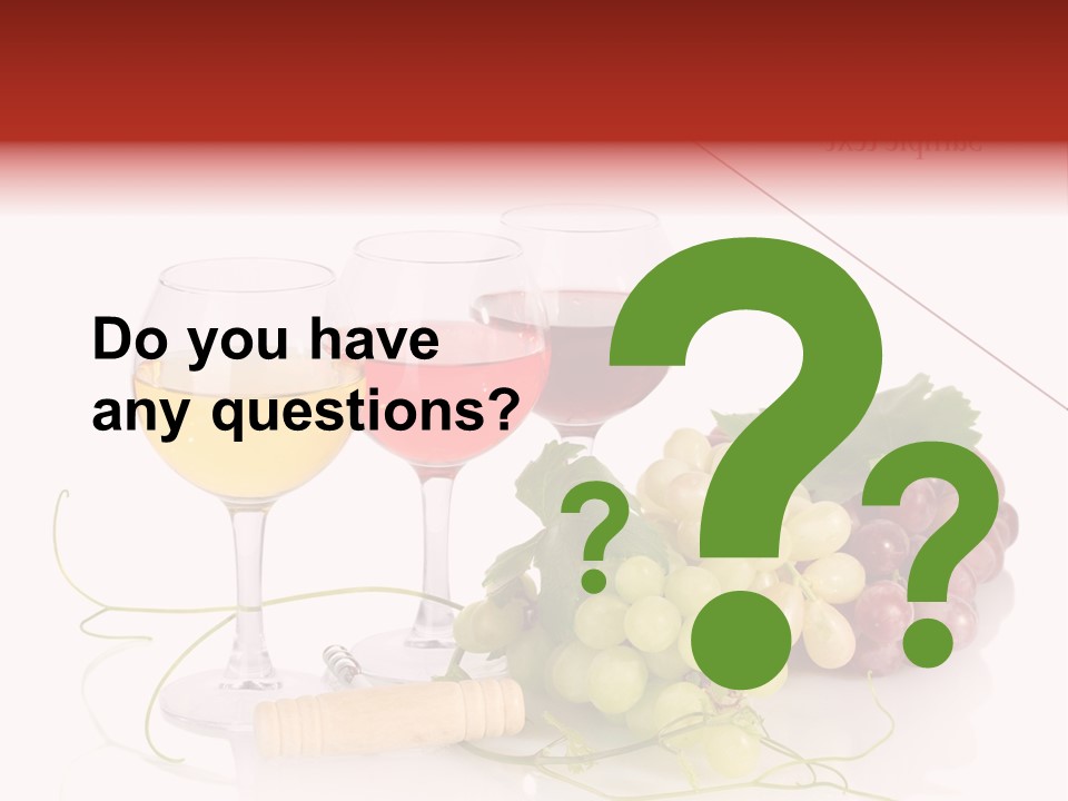 White Vineyard Vine PowerPoint Template