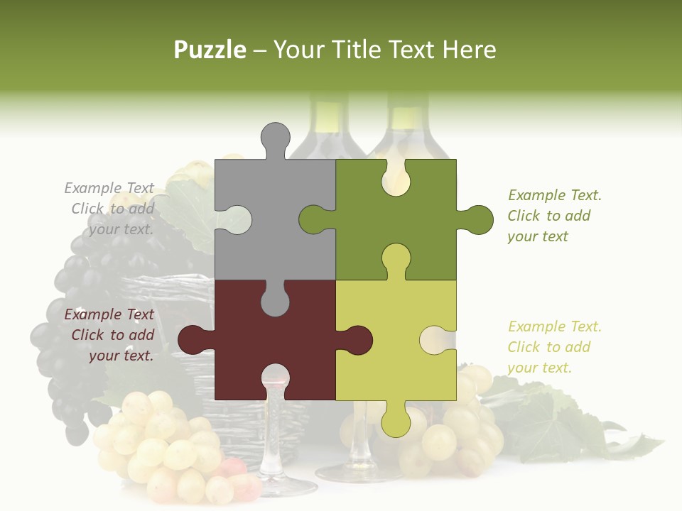 Harvest Close Bottles PowerPoint Template