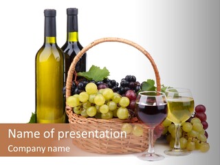 Vine Glasses Group PowerPoint Template