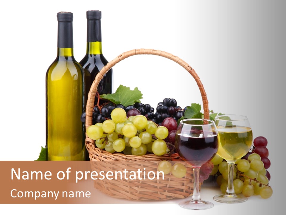 Vine Glasses Group PowerPoint Template