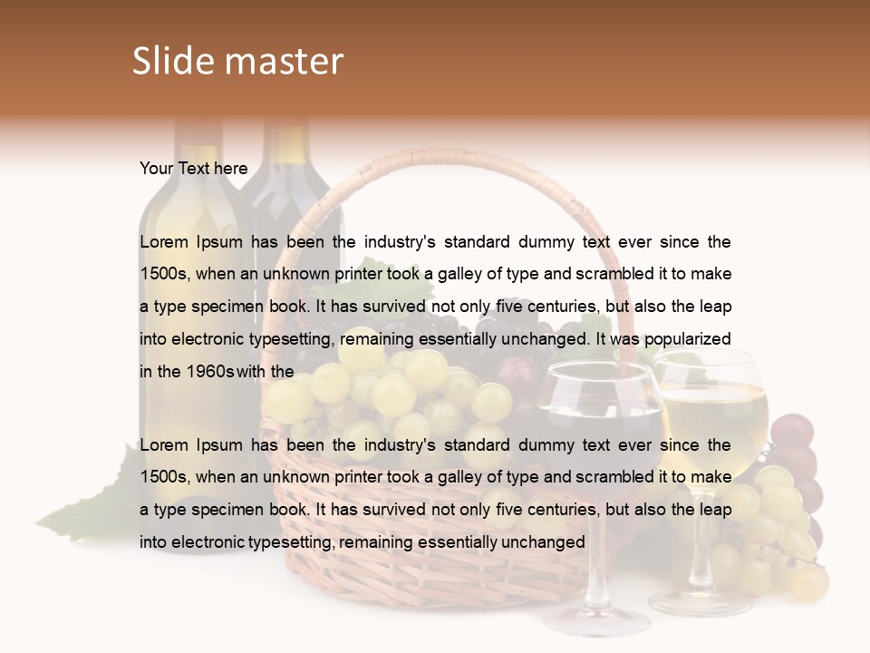 Vine Glasses Group PowerPoint Template