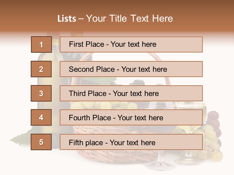Vine Glasses Group PowerPoint Template
