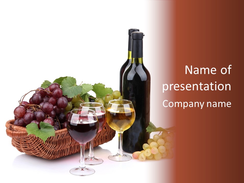 Rural Bottles Glass PowerPoint Template