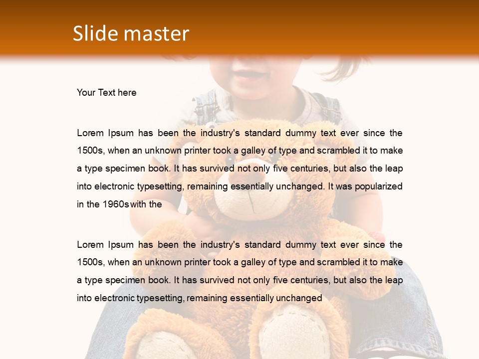 Pretty Toddler Giocattolo PowerPoint Template