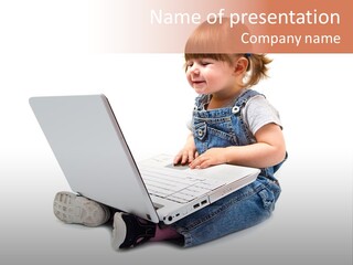 Female Looking Youth PowerPoint Template