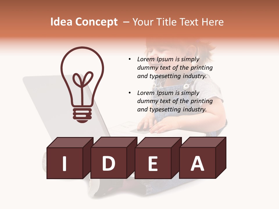 Female Looking Youth PowerPoint Template