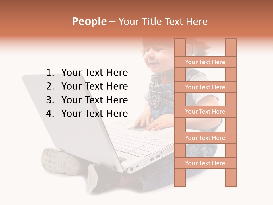 Female Looking Youth PowerPoint Template