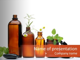 Aromatherapy Homeopathy White Background PowerPoint Template