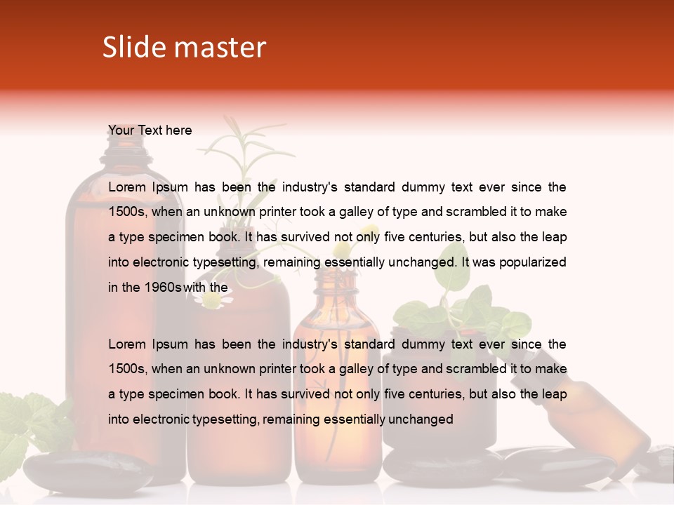 Aromatherapy Homeopathy White Background PowerPoint Template