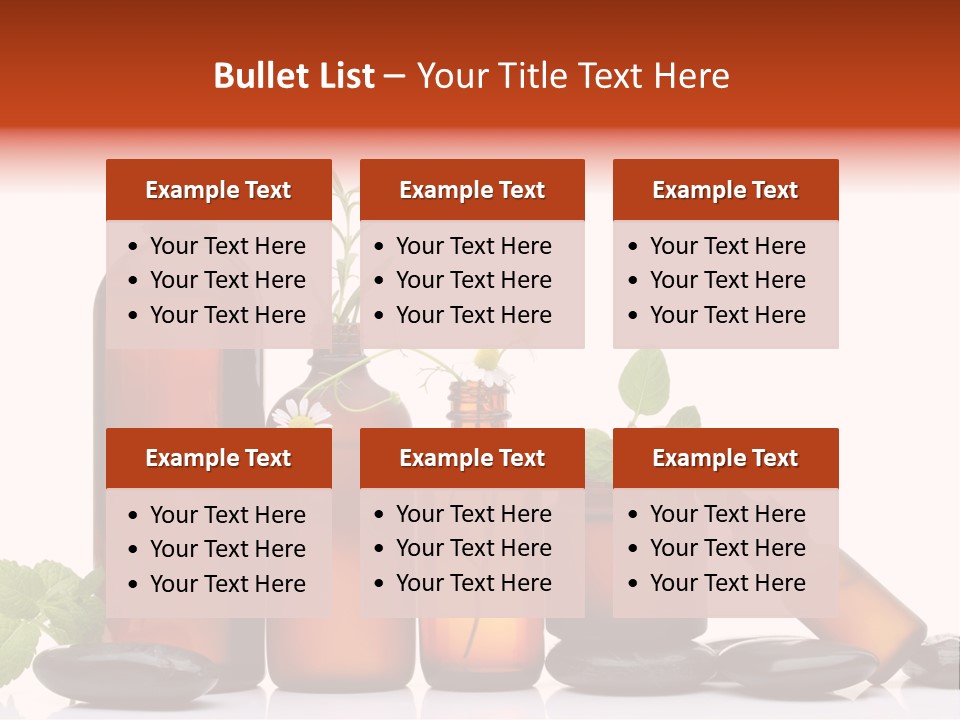 Aromatherapy Homeopathy White Background PowerPoint Template