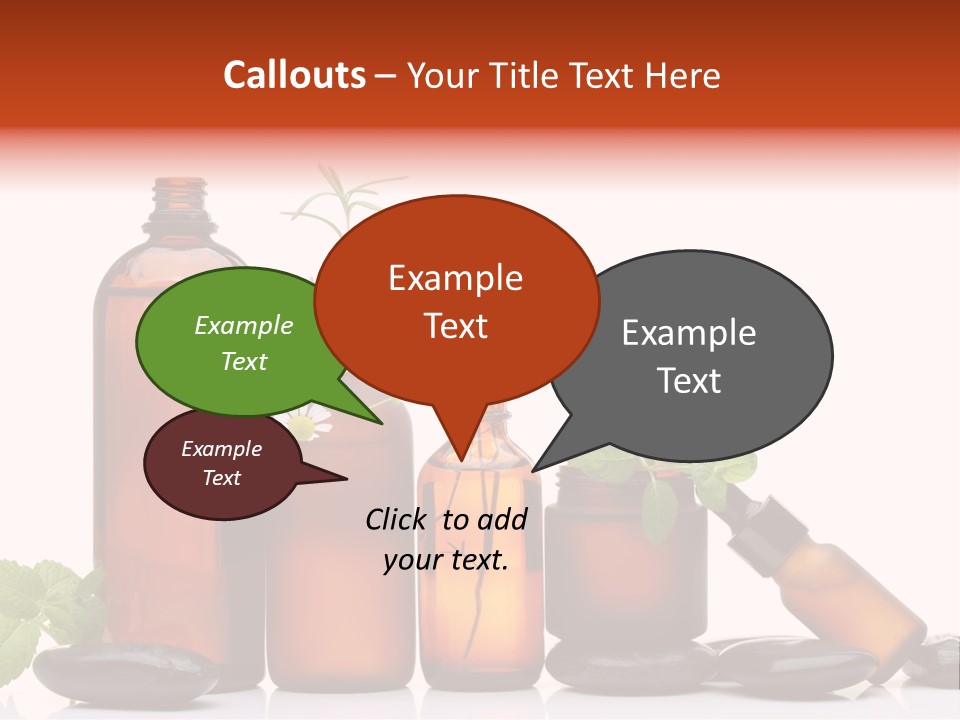 Aromatherapy Homeopathy White Background PowerPoint Template