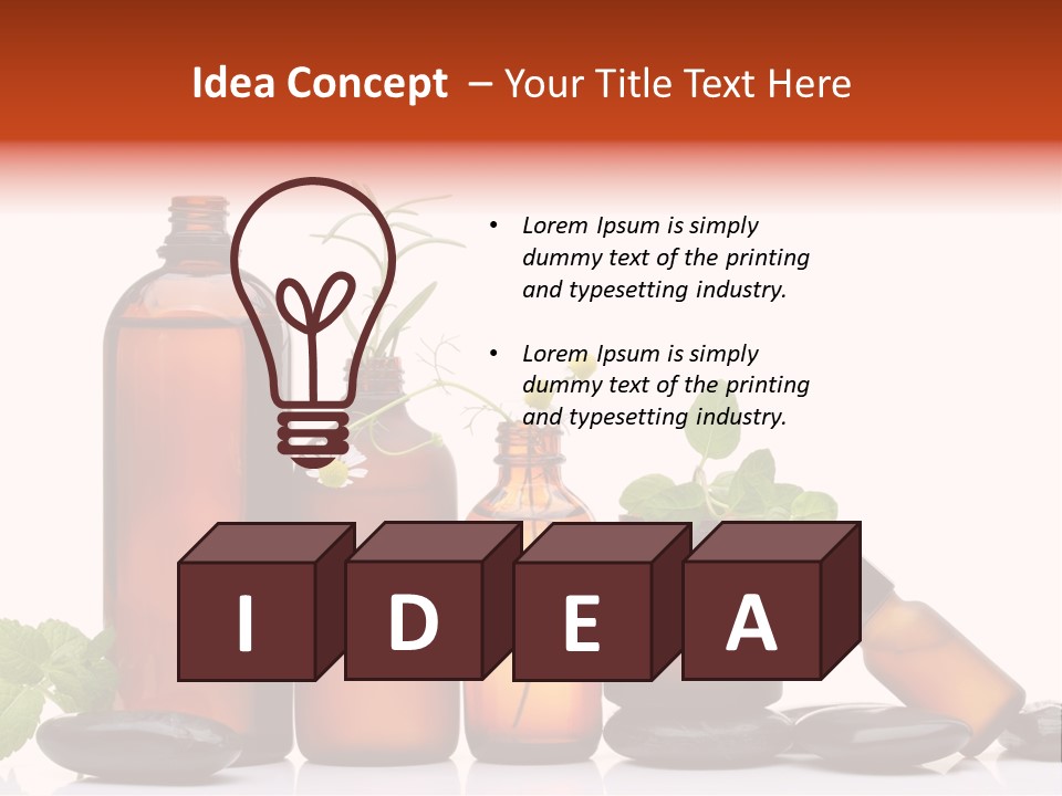 Aromatherapy Homeopathy White Background PowerPoint Template