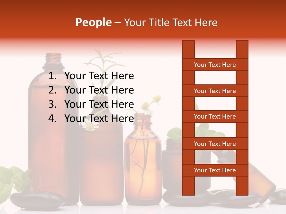 Aromatherapy Homeopathy White Background PowerPoint Template