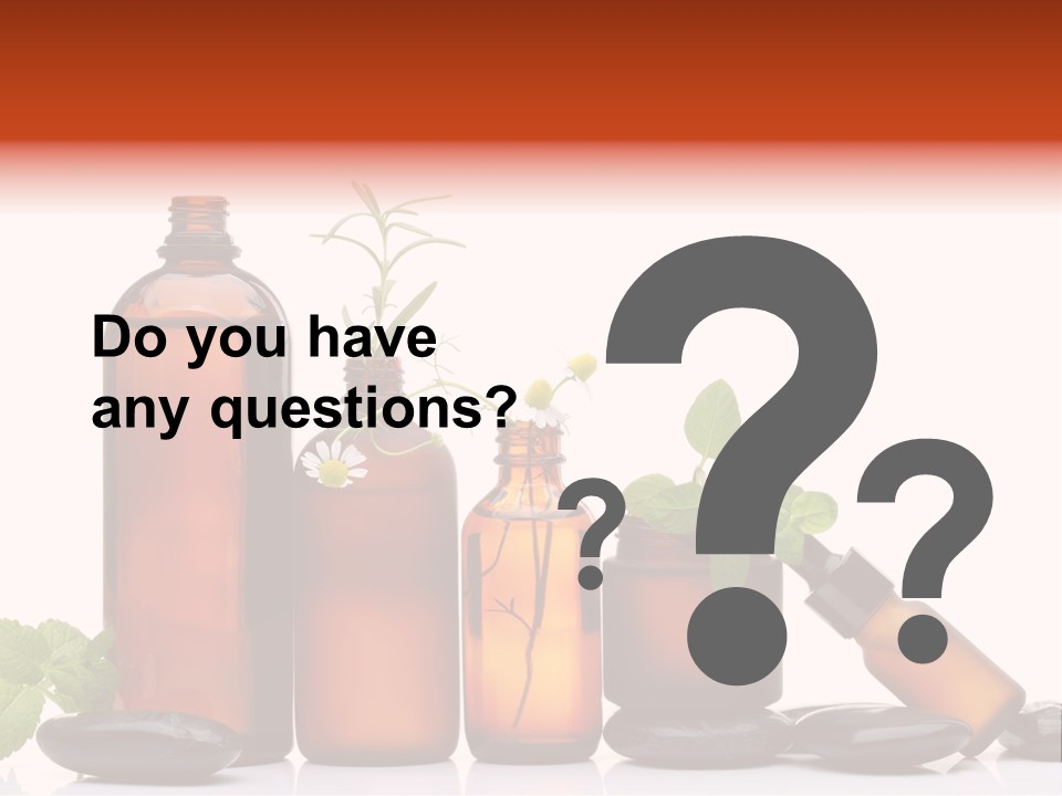 Aromatherapy Homeopathy White Background PowerPoint Template