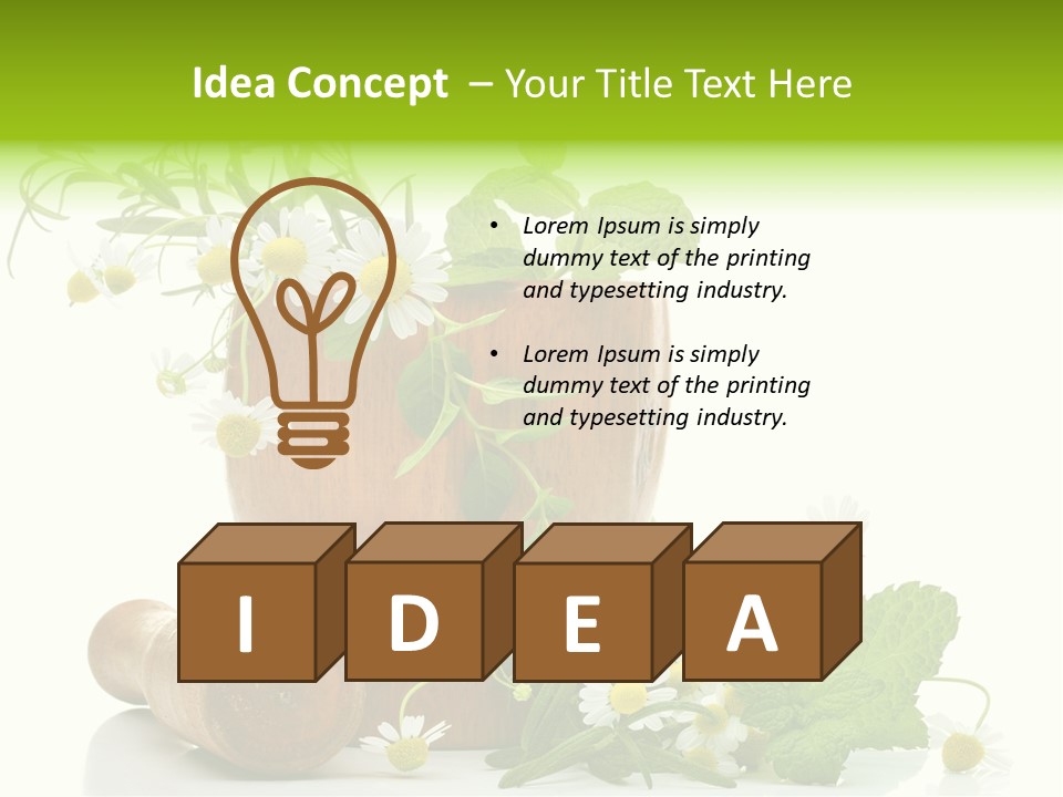 Leaf Grinder Freshness PowerPoint Template