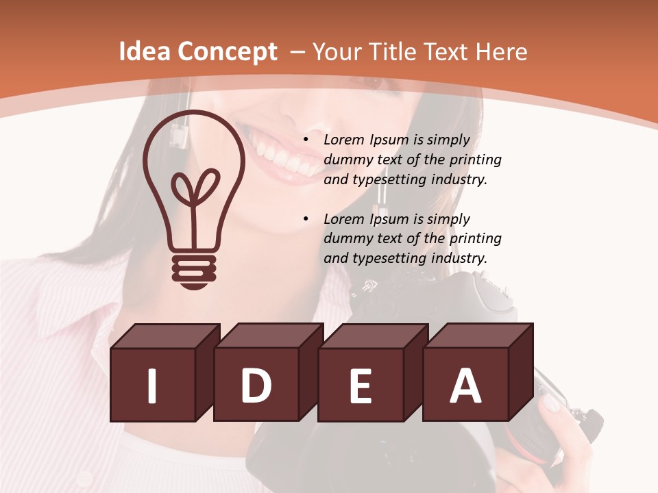 Beautiful Smile Isolated PowerPoint Template