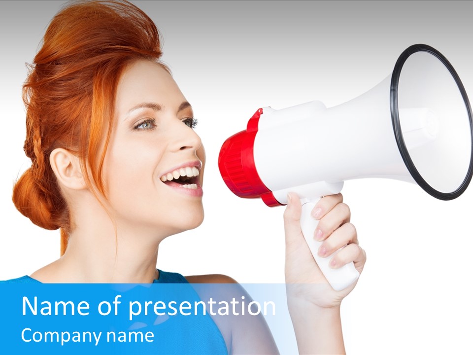 Shouting Female Supervisor PowerPoint Template