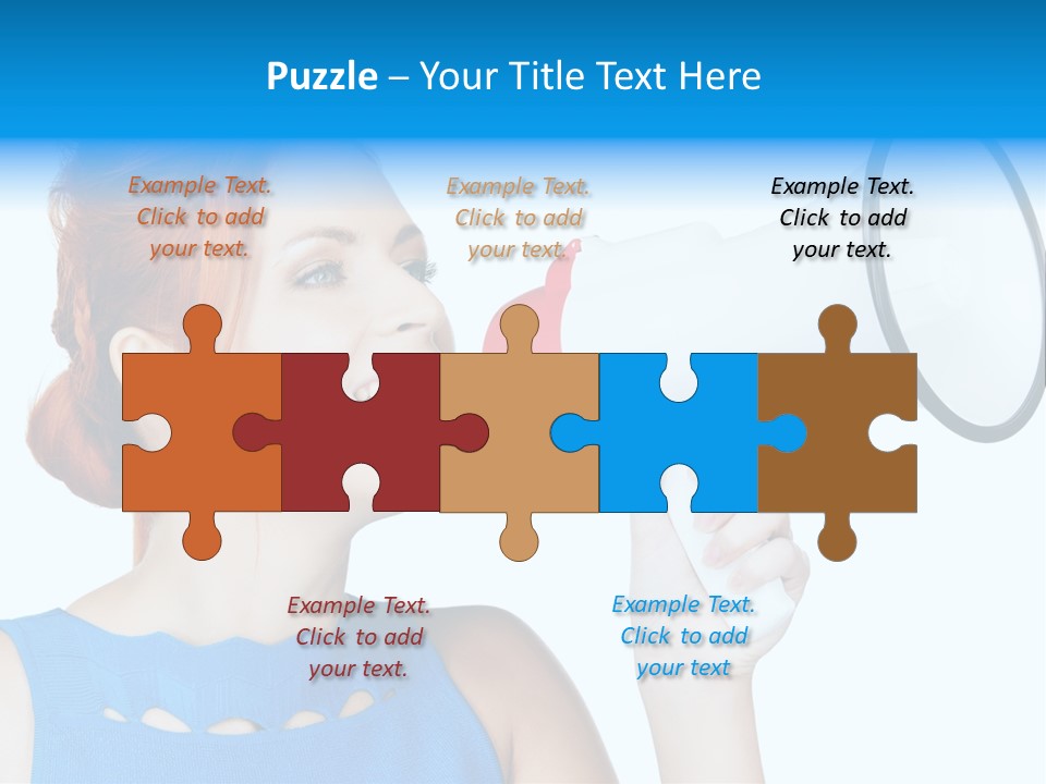 Shouting Female Supervisor PowerPoint Template