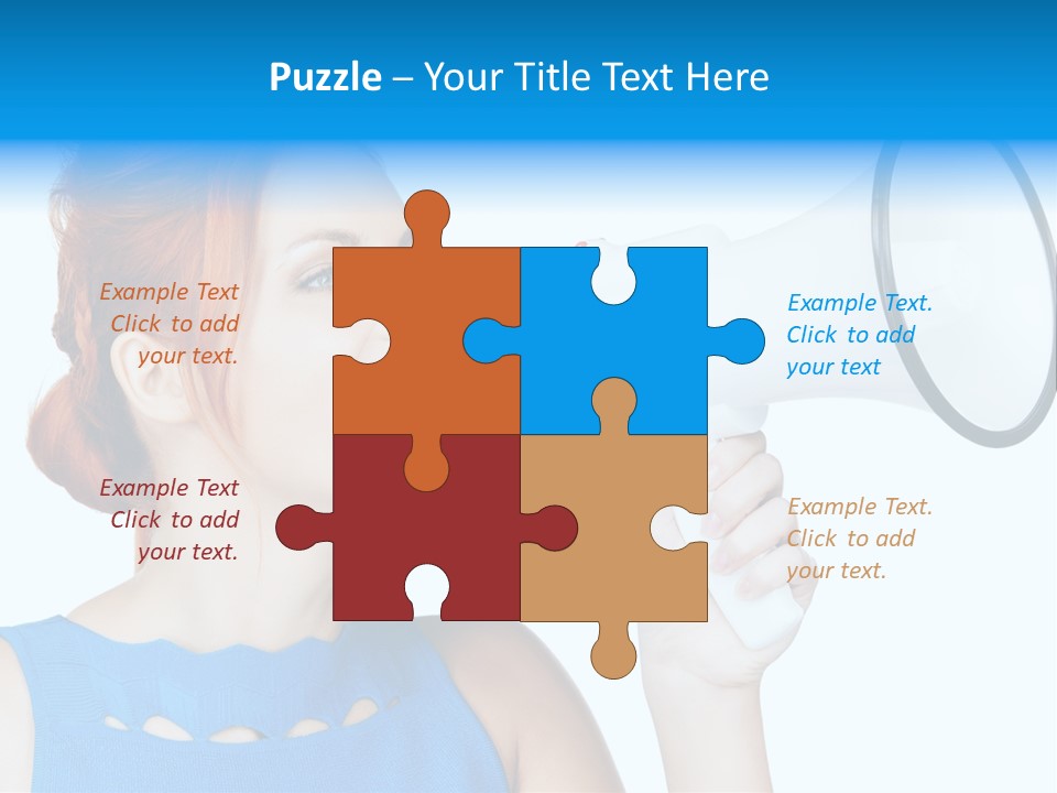 Shouting Female Supervisor PowerPoint Template