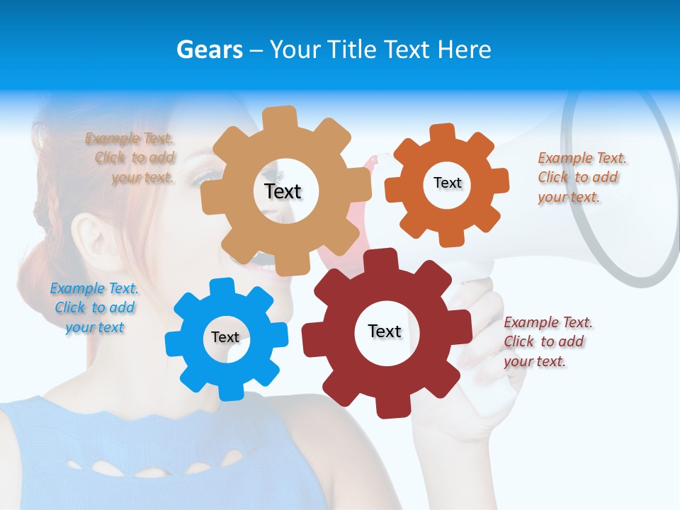 Shouting Female Supervisor PowerPoint Template