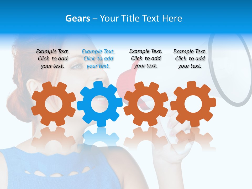 Shouting Female Supervisor PowerPoint Template