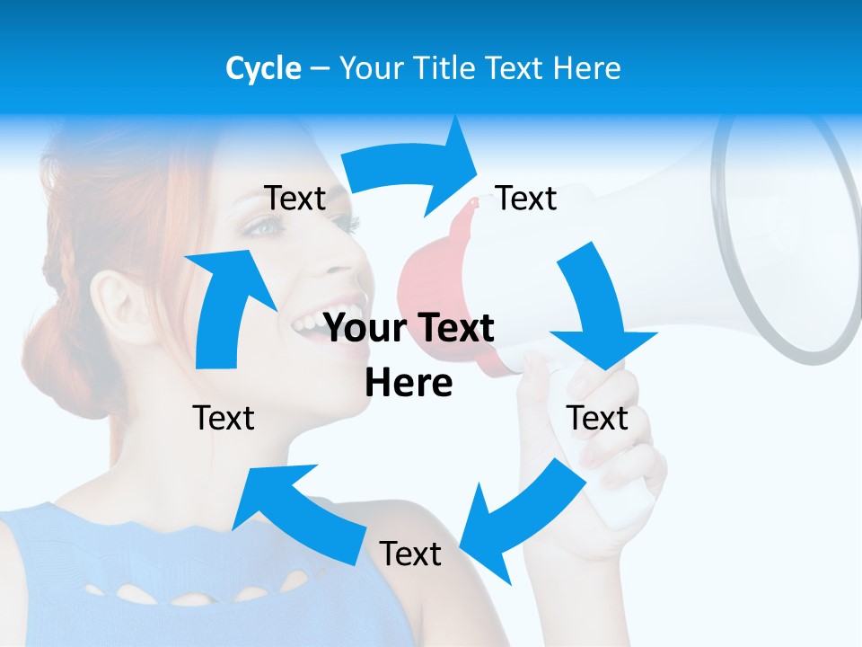 Shouting Female Supervisor PowerPoint Template