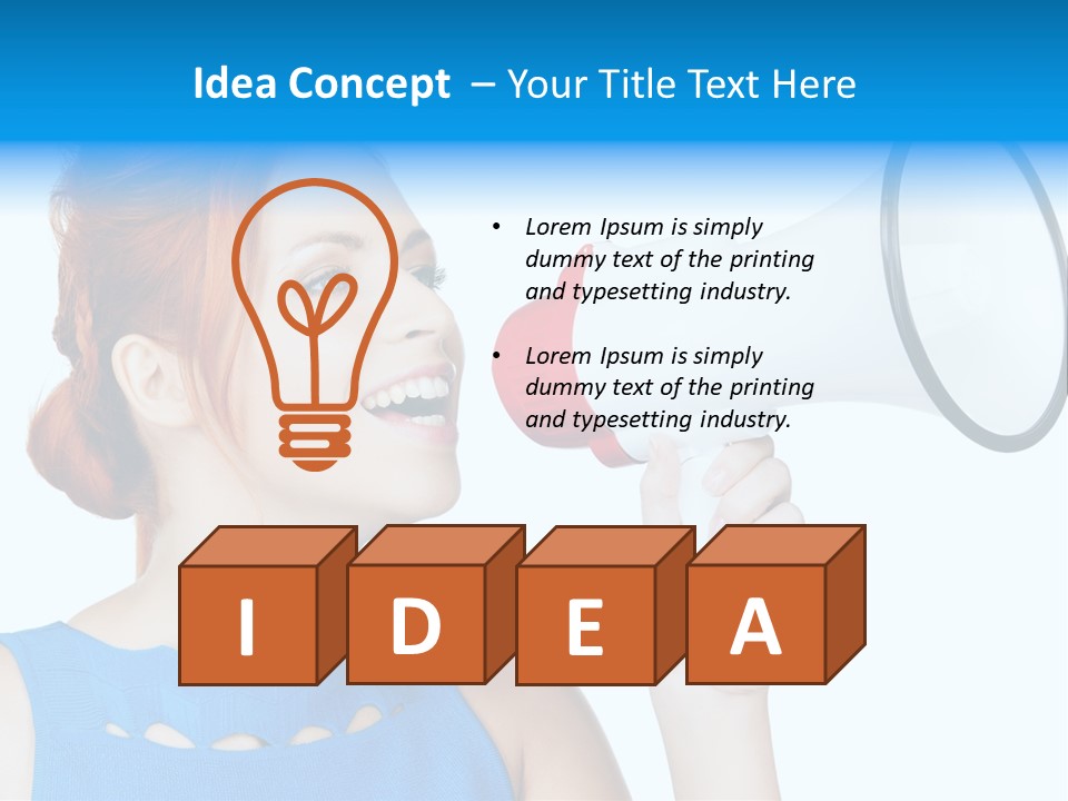 Shouting Female Supervisor PowerPoint Template