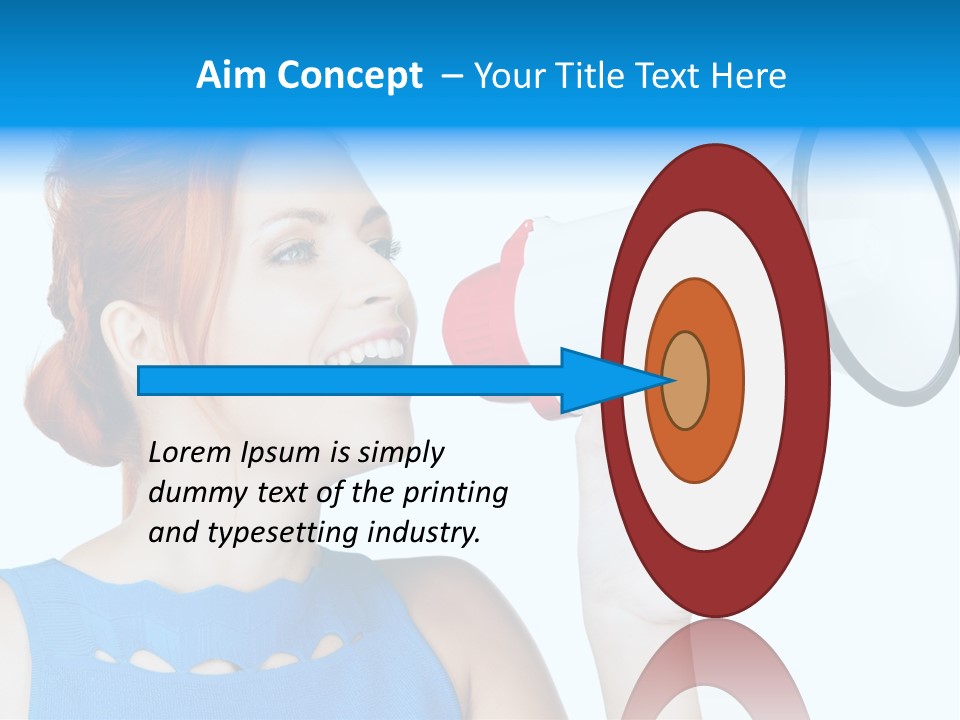 Shouting Female Supervisor PowerPoint Template