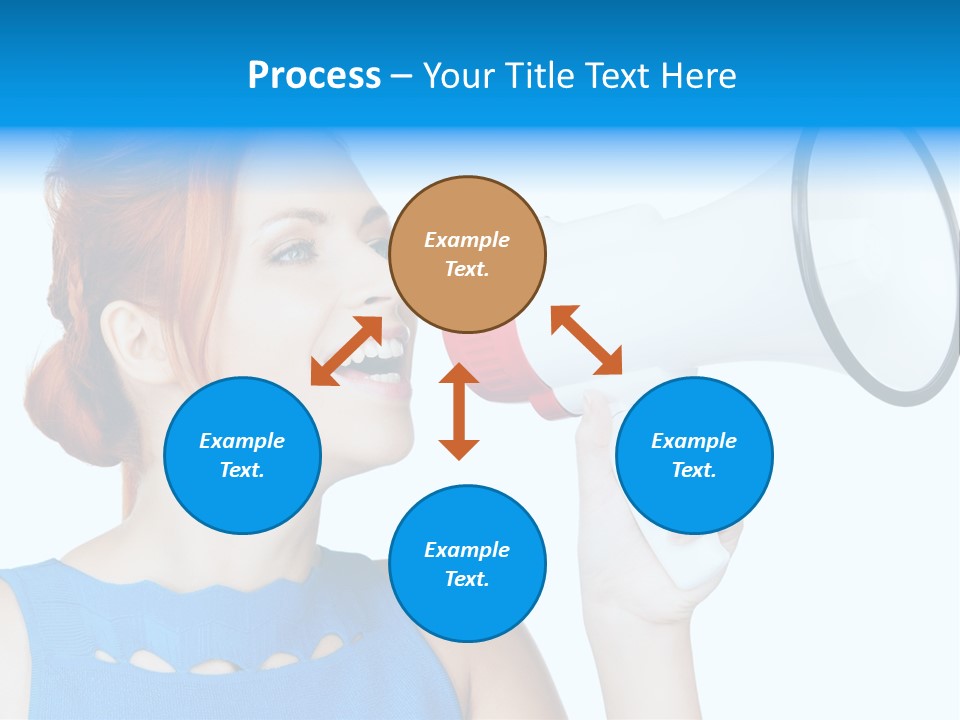 Shouting Female Supervisor PowerPoint Template