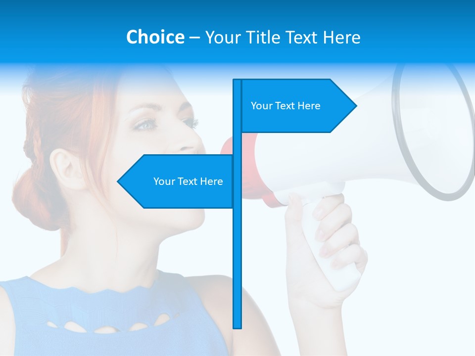 Shouting Female Supervisor PowerPoint Template