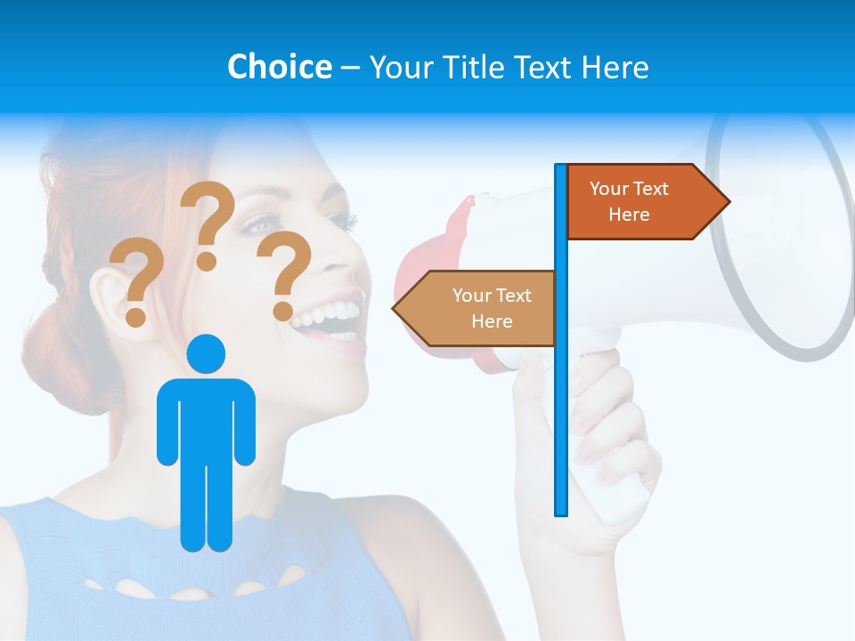 Shouting Female Supervisor PowerPoint Template