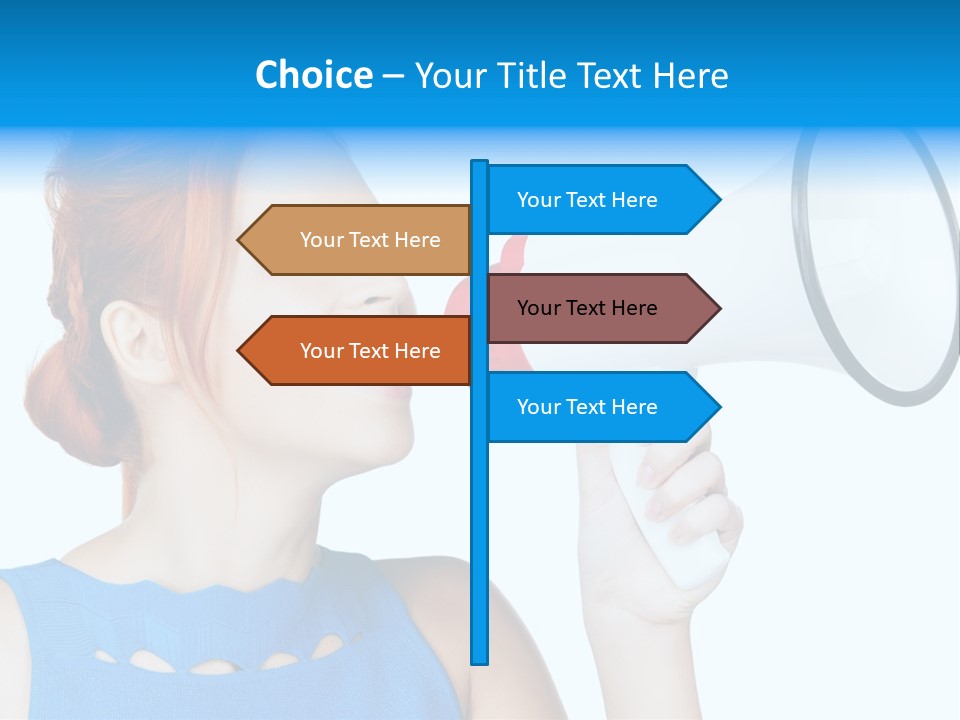 Shouting Female Supervisor PowerPoint Template