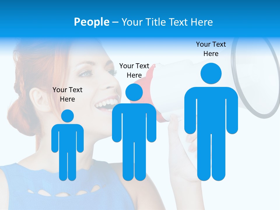 Shouting Female Supervisor PowerPoint Template