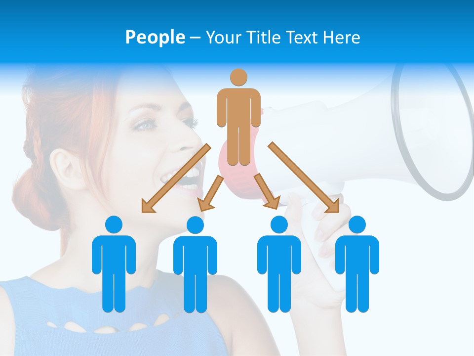 Shouting Female Supervisor PowerPoint Template