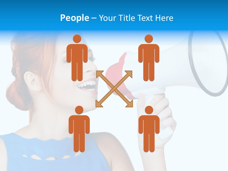 Shouting Female Supervisor PowerPoint Template