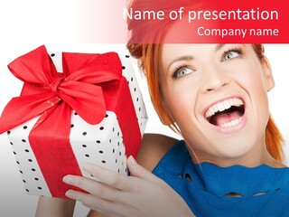 Girl Valentine Gorgeous PowerPoint Template