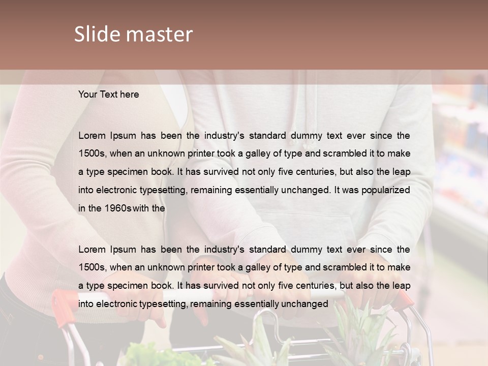 Vertical Handsome Shopping PowerPoint Template
