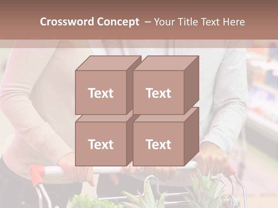 Vertical Handsome Shopping PowerPoint Template