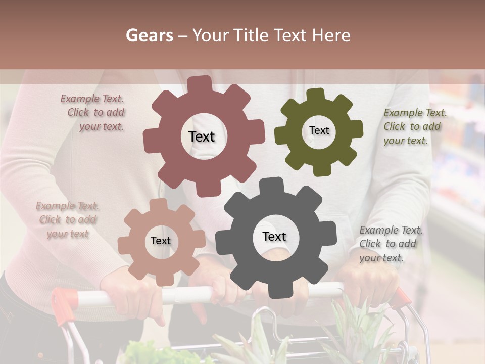 Vertical Handsome Shopping PowerPoint Template