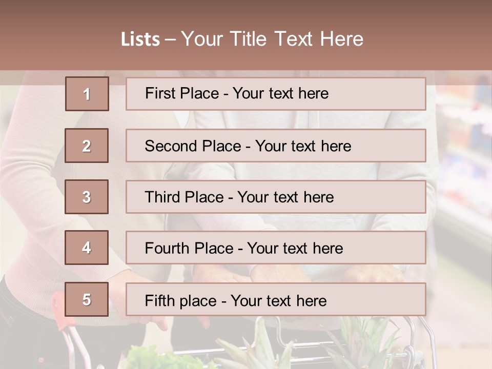 Vertical Handsome Shopping PowerPoint Template