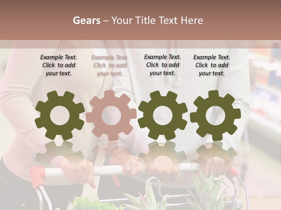 Vertical Handsome Shopping PowerPoint Template