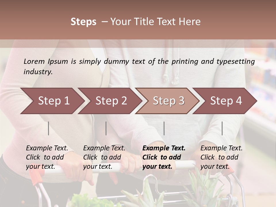 Vertical Handsome Shopping PowerPoint Template