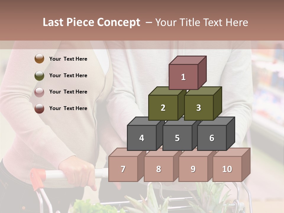 Vertical Handsome Shopping PowerPoint Template