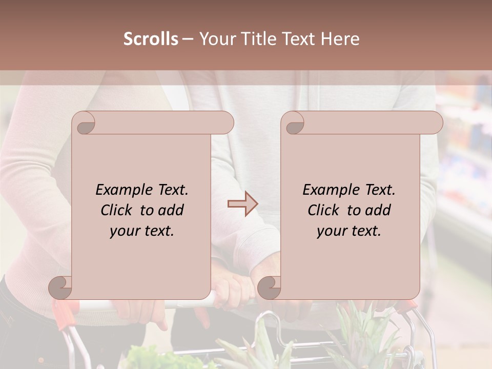 Vertical Handsome Shopping PowerPoint Template