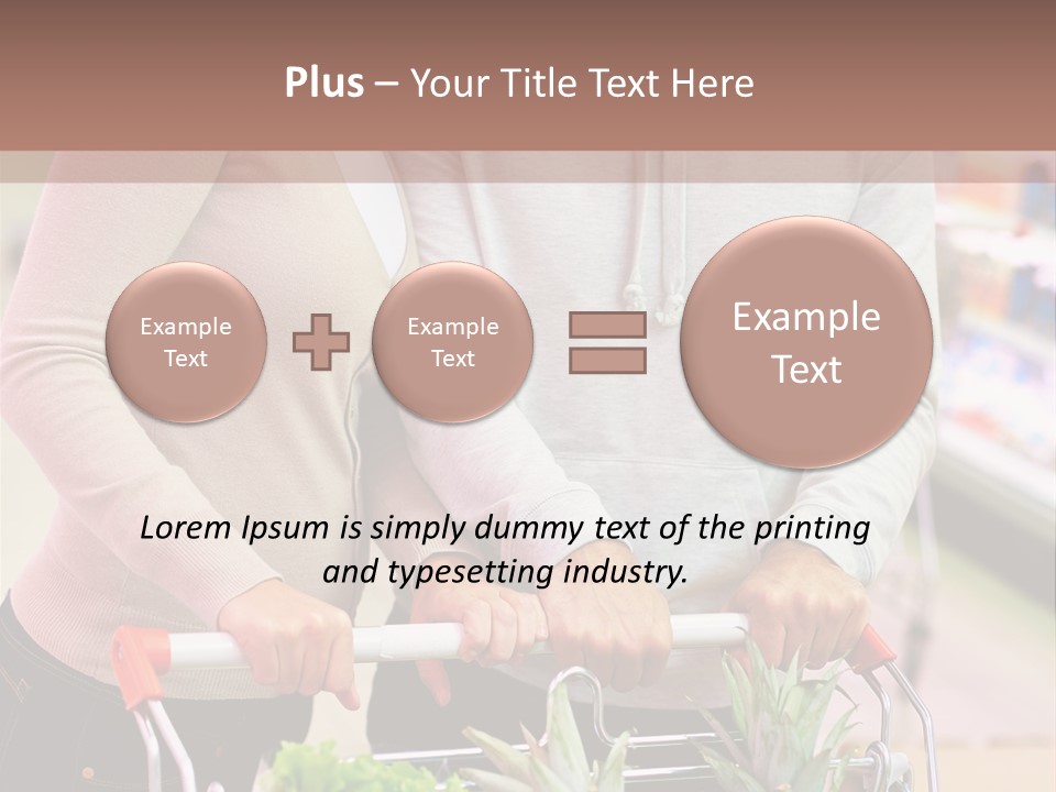 Vertical Handsome Shopping PowerPoint Template