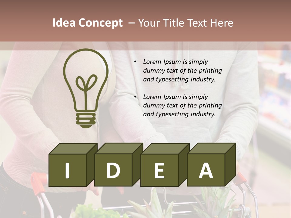 Vertical Handsome Shopping PowerPoint Template