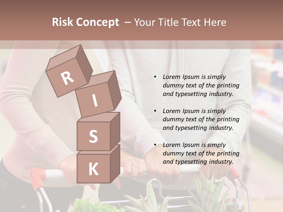 Vertical Handsome Shopping PowerPoint Template