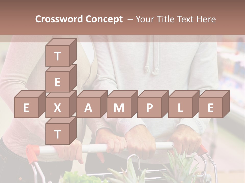 Vertical Handsome Shopping PowerPoint Template