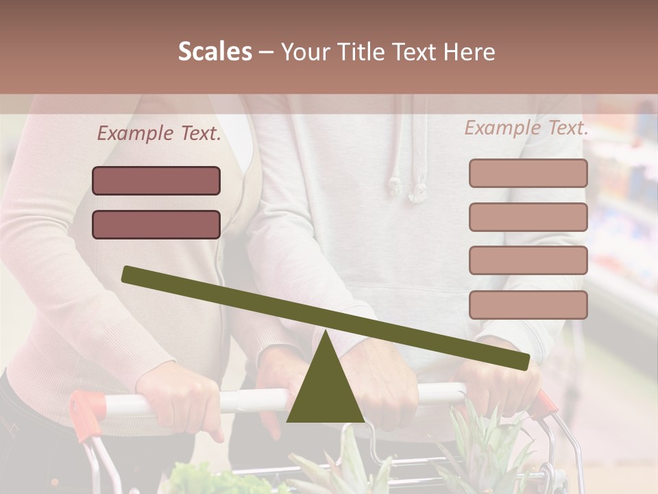 Vertical Handsome Shopping PowerPoint Template